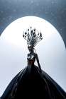 Fantasy of alien queen covered in ferrofluid. AI Generated. Art Print